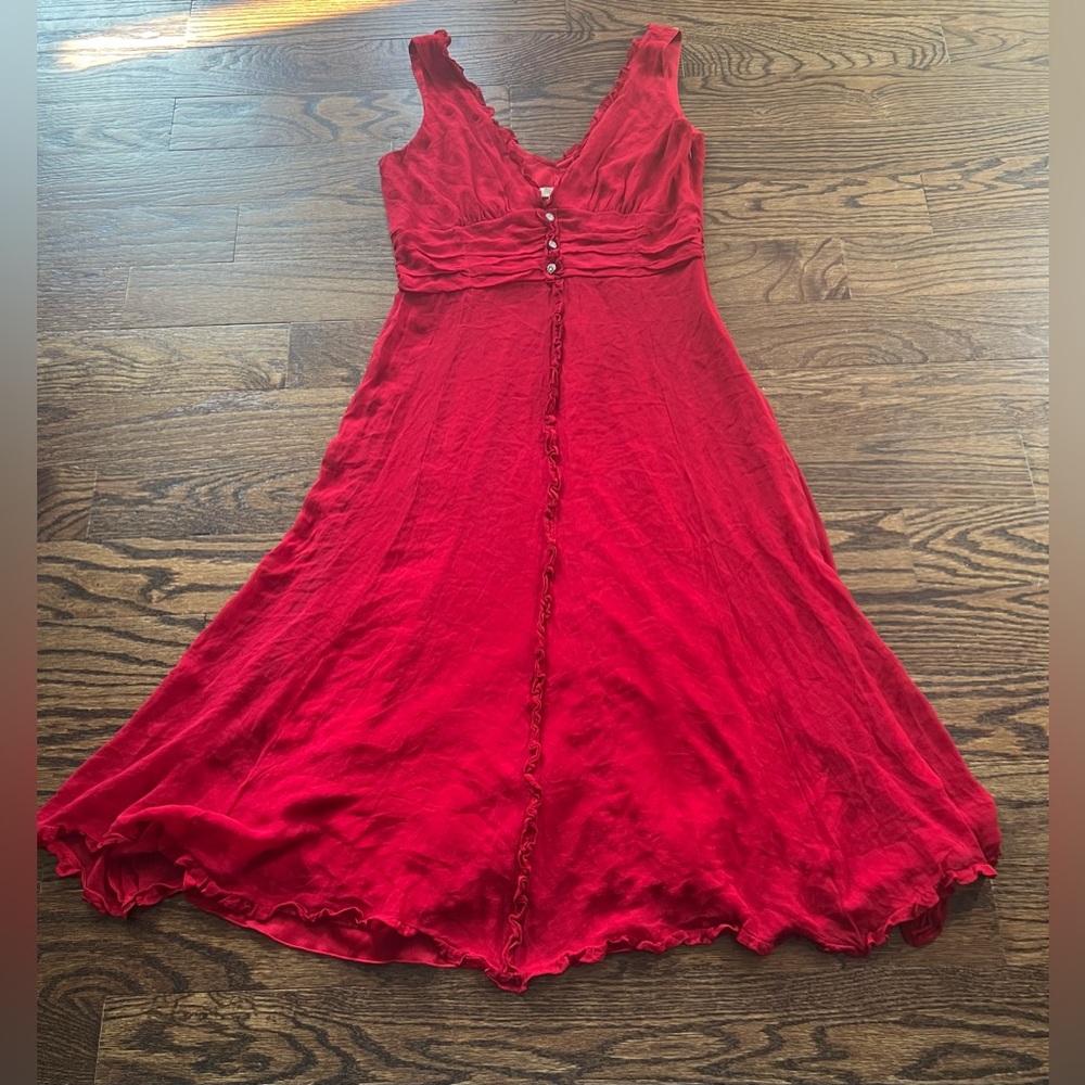 Jonathan Martin  women’s sleeves V- neck  midi Dress